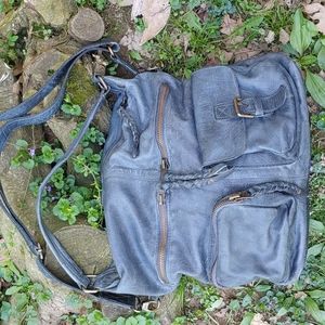 Vintage blue leather Tano bag shoulder bag boho traveller wanderer hippi…